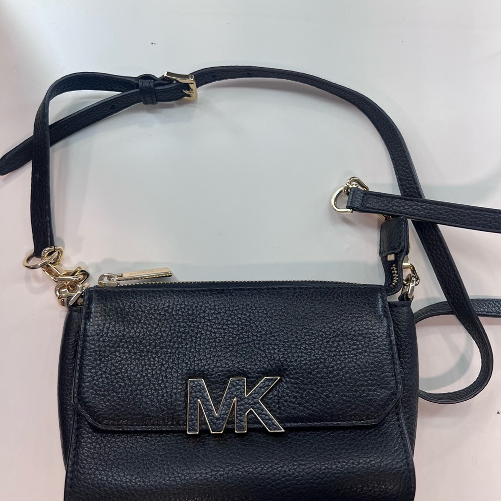 Michael Kors Black Crossbody Bag Gold Hardware